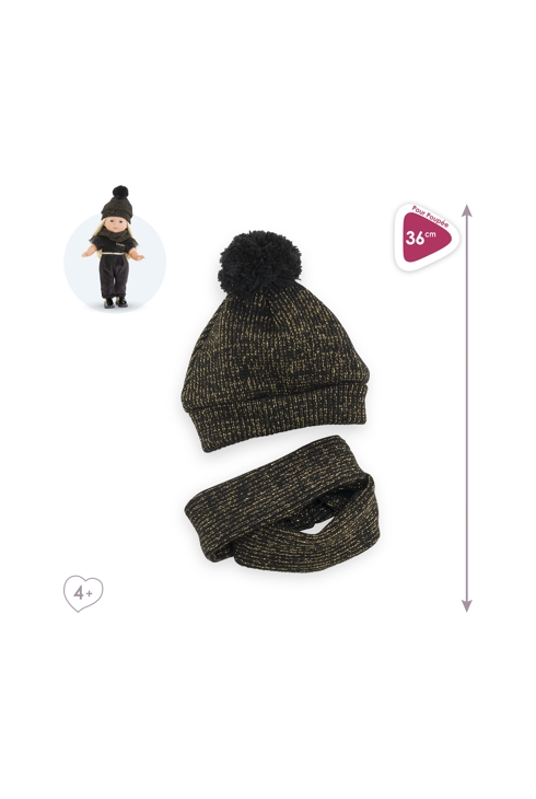 Bonnet et Snood Couture pour poupée ma Corolle
