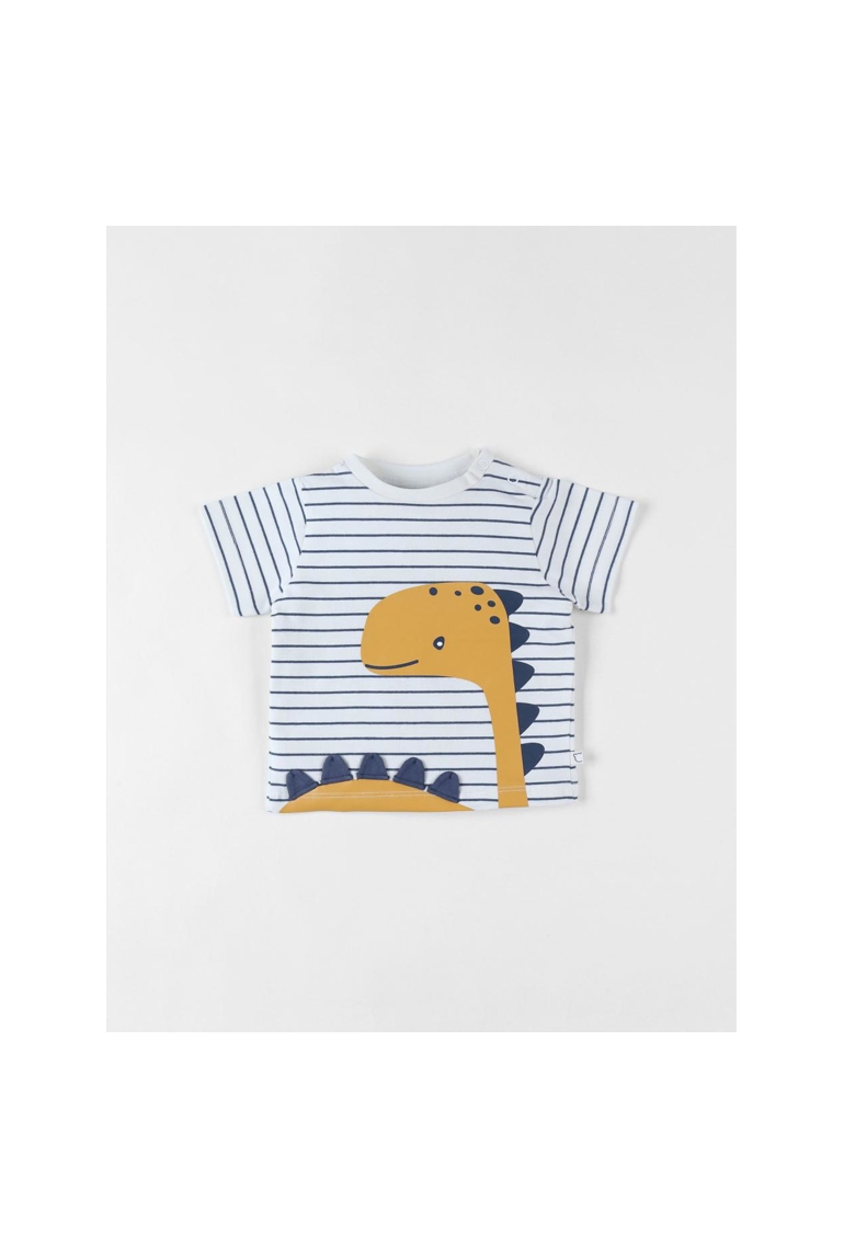 T-shirt à manches courtes à rayures dino, Noukie's 1