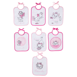 Lot de 7 bavoirs journaliers naissance Marie, Disney Baby 1