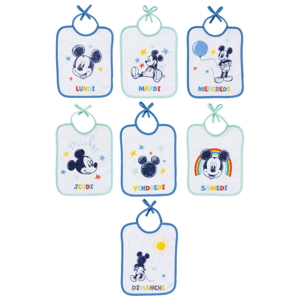 Lot de 7 bavoirs naissance journaliers 20x25 cm Mickey Cool, Disney Baby 1