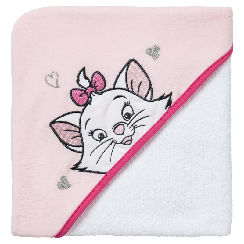 Baby Calin - Cape de bain 80x80 cm velours Marie Jolie, Disney Baby - Fille