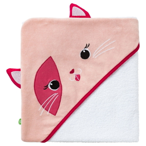 Cape de bain ludique 75x75 cm Chat, Babycalin 1