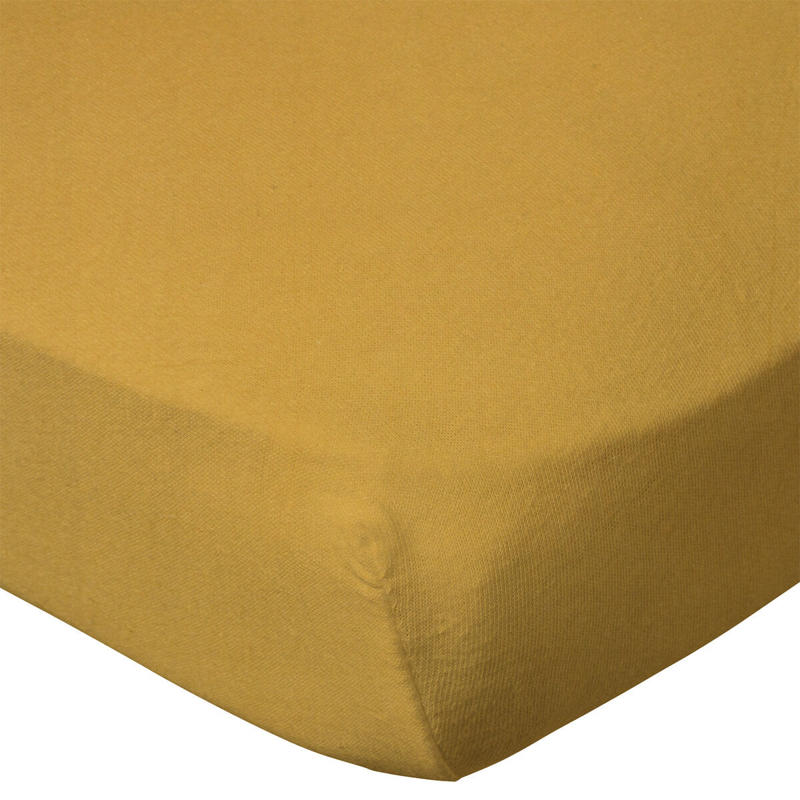 Drap housse uni 70x140 cm Moutarde, Babycalin -
