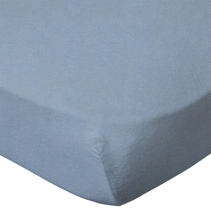 Baby Calin - Drap housse uni 70x140 cm Bleu Layette, Babycalin -