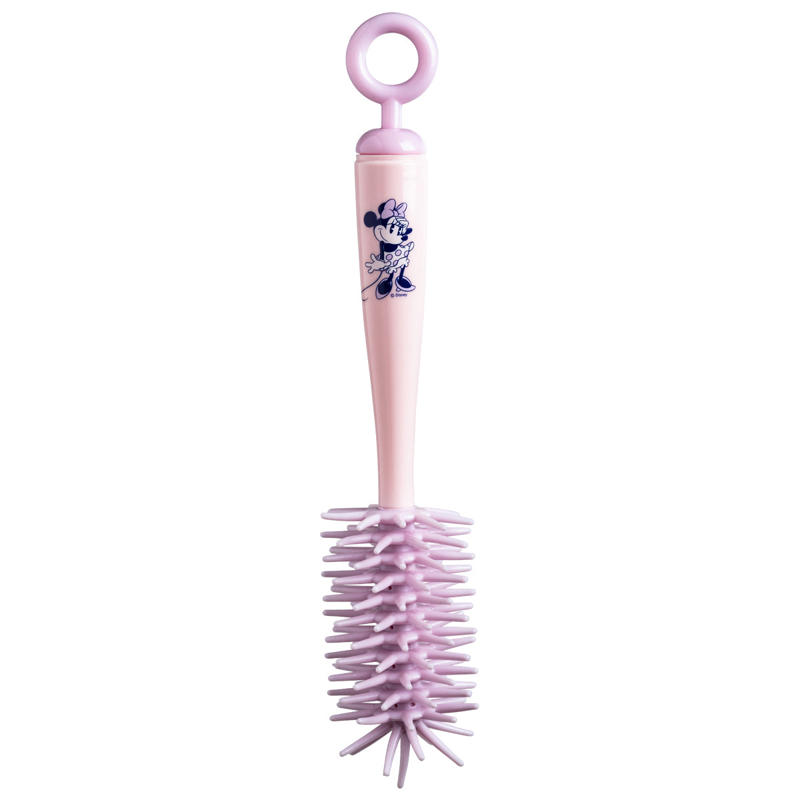 Baby Calin - Goupillon en silicone avec brosse tétine Minnie Confettis, Disney Baby - - Dès la naissance