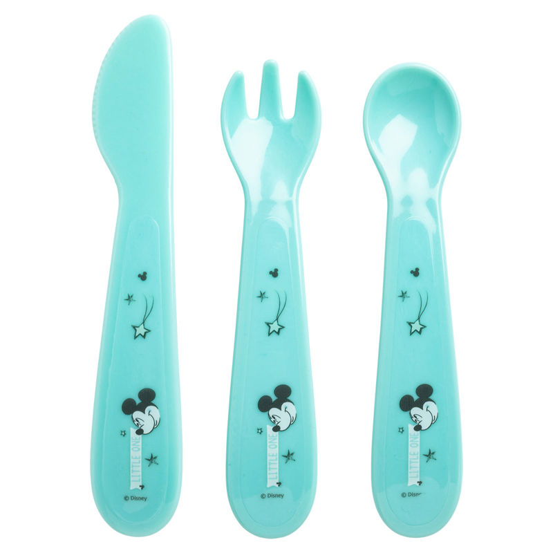 Baby Calin - Lots de 3 couverts bébé en plastique Mickey Little One, Disney Baby - - Dès 3 mois