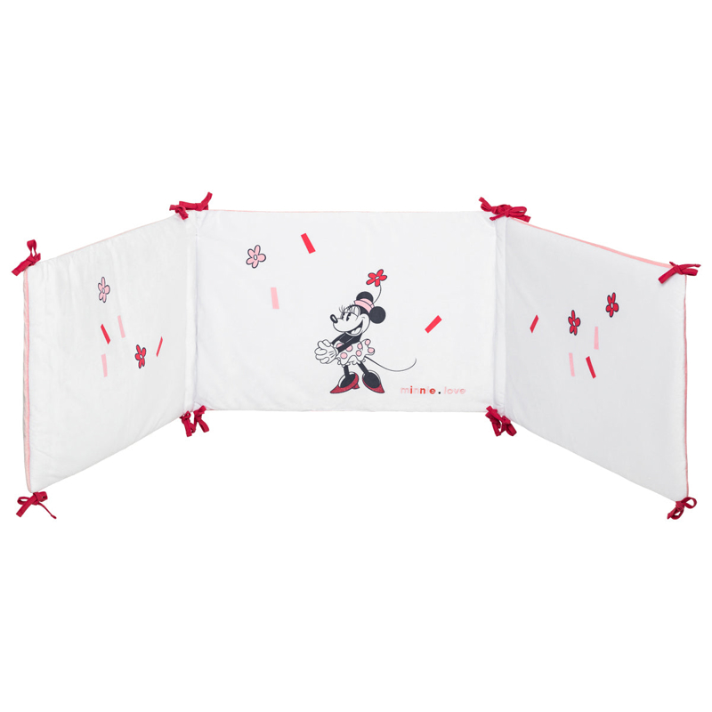 Baby Calin - Tour de lit adaptable en velours Minnie Confettis 40x180 cm, Disney Baby -