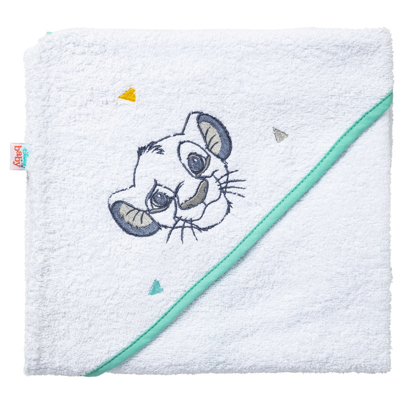 Baby Calin - Cape de bain brodée Roi Lion 75x75 cm, Disney Baby - Mixte