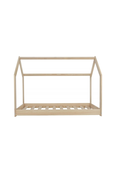 Lit cabane pin naturel brut 160x80cm, Velinda