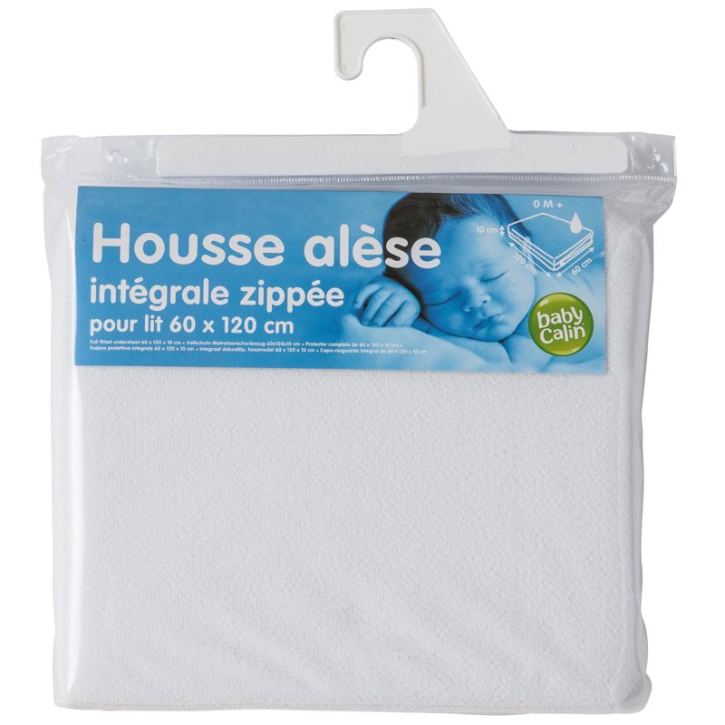 Alèse intégrale zippé en microfibre 60x120 cm, Babycalin -