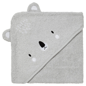 Cape de bain 70x70 cm ludique Koala gris, Babycalin 1