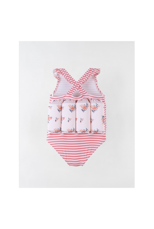 Maillot bouée rayé à imprimés fleuris clair, Archimède