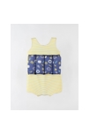 Maillot bouée rayé à imprimés jaune bleu, Archimède 2
