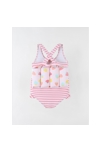 Maillot bouée rayé à imprimés clair écru, Archimède 2