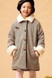 Manteau carrx tartan marron fille fausse fourrure Amandine, La Faute à Voltaire 2