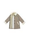 Manteau carrx tartan marron fille fausse fourrure Amandine, La Faute à Voltaire 4
