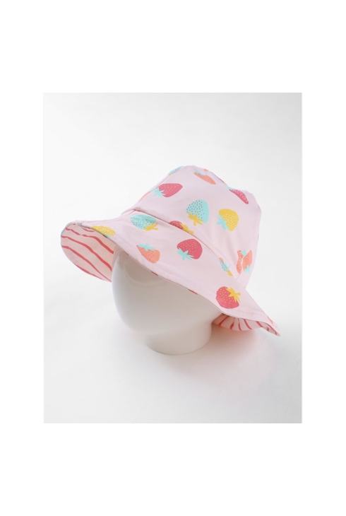 Chapeau réversible à imprimés fraises clair, Archimède