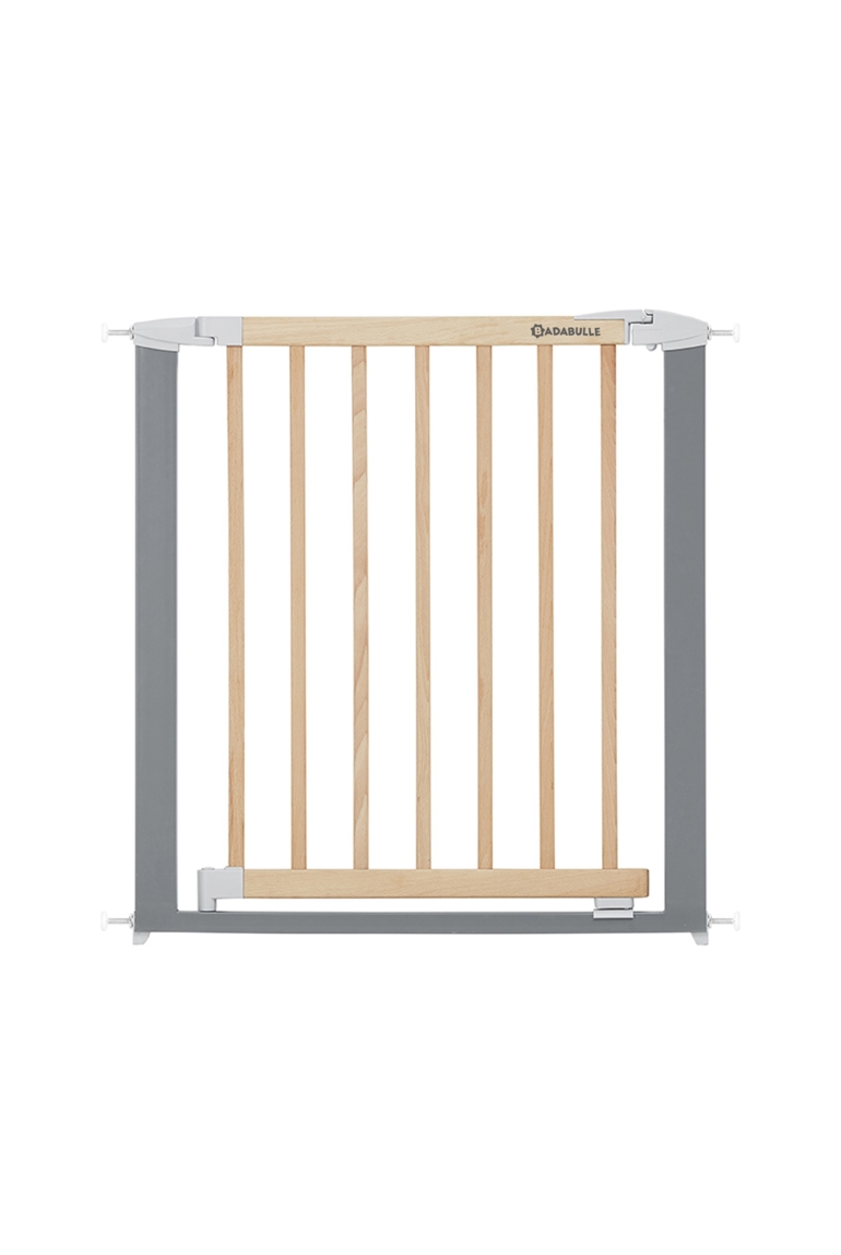 Barrière de sécurité 73 à 81,5cm bois métal Safe&Lock, Badabulle 1