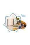 Barrière de sécurité 73 à 81,5cm bois métal Safe&Lock, Badabulle 2