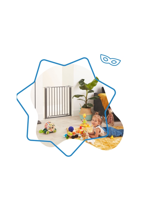 Barrière de sécurité 73 à 81,5cm métal Safe&Lock, Badabulle