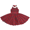 Robe de noël fille  carrx tartan rouge   Hepburn, La Faute à Voltaire