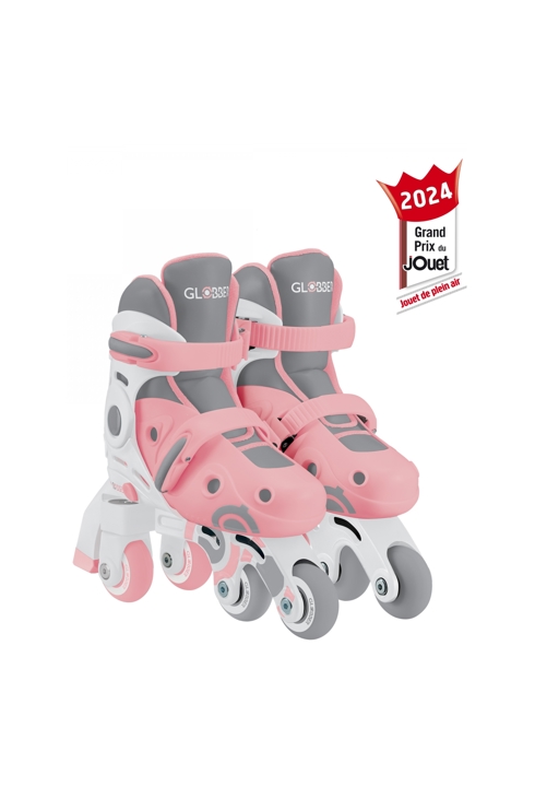 Rollers évolutifs 2-en-1 Taille XS-S du 26 au 29 - Rose
