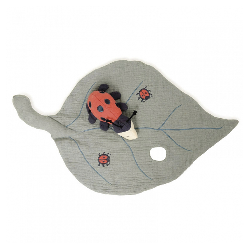 Doudou coccinelle en gaze de coton -