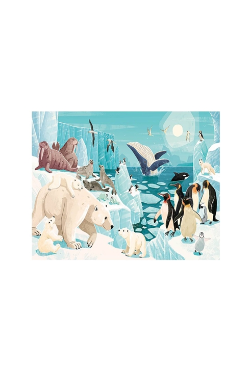 Puzzle & Livre La Planète en Danger les glaces, Sassi Junior