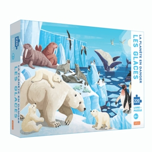 Puzzle & Livre La Planète en Danger  les glaces, Sassi Junior 1