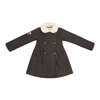 Manteau fille  laine marron fausse fourrure beige   Anoushka, La Faute à Voltaire