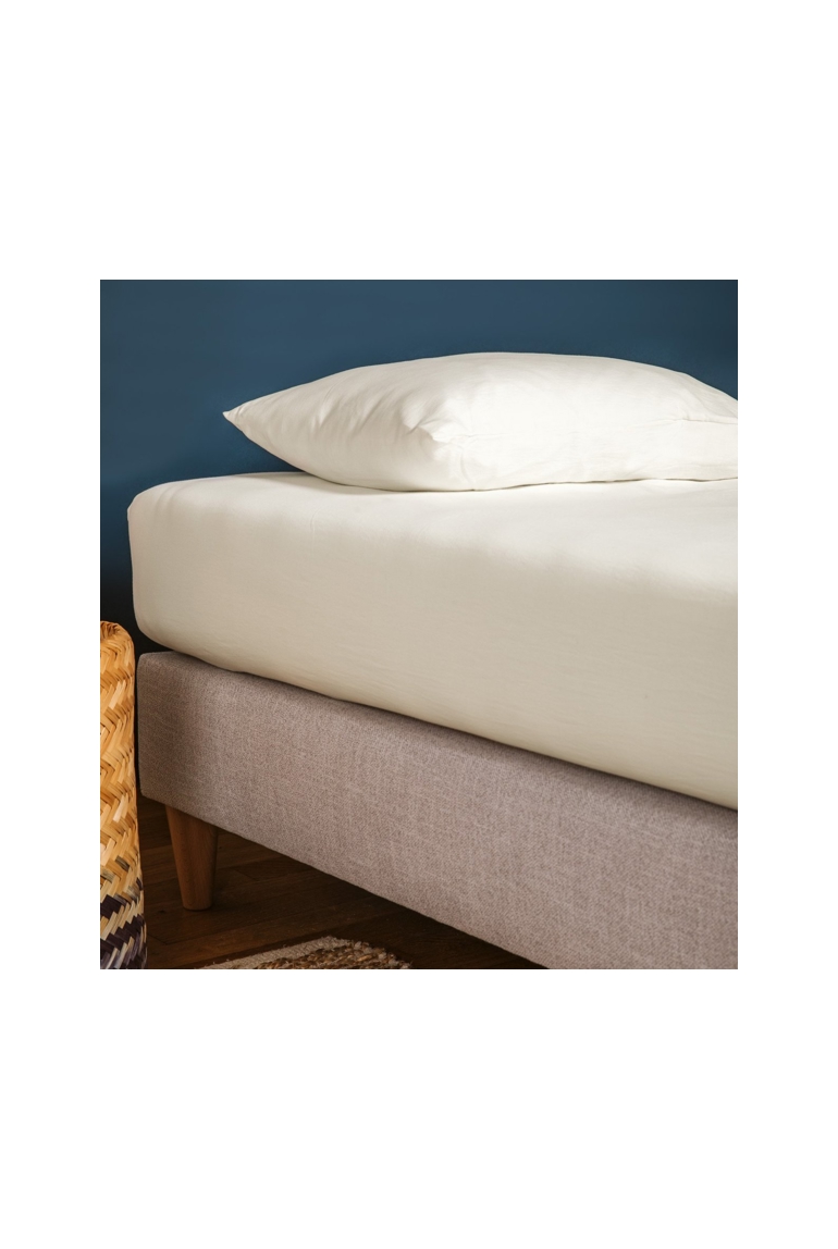 Drap housse pur Coton Bio 1 personne 1