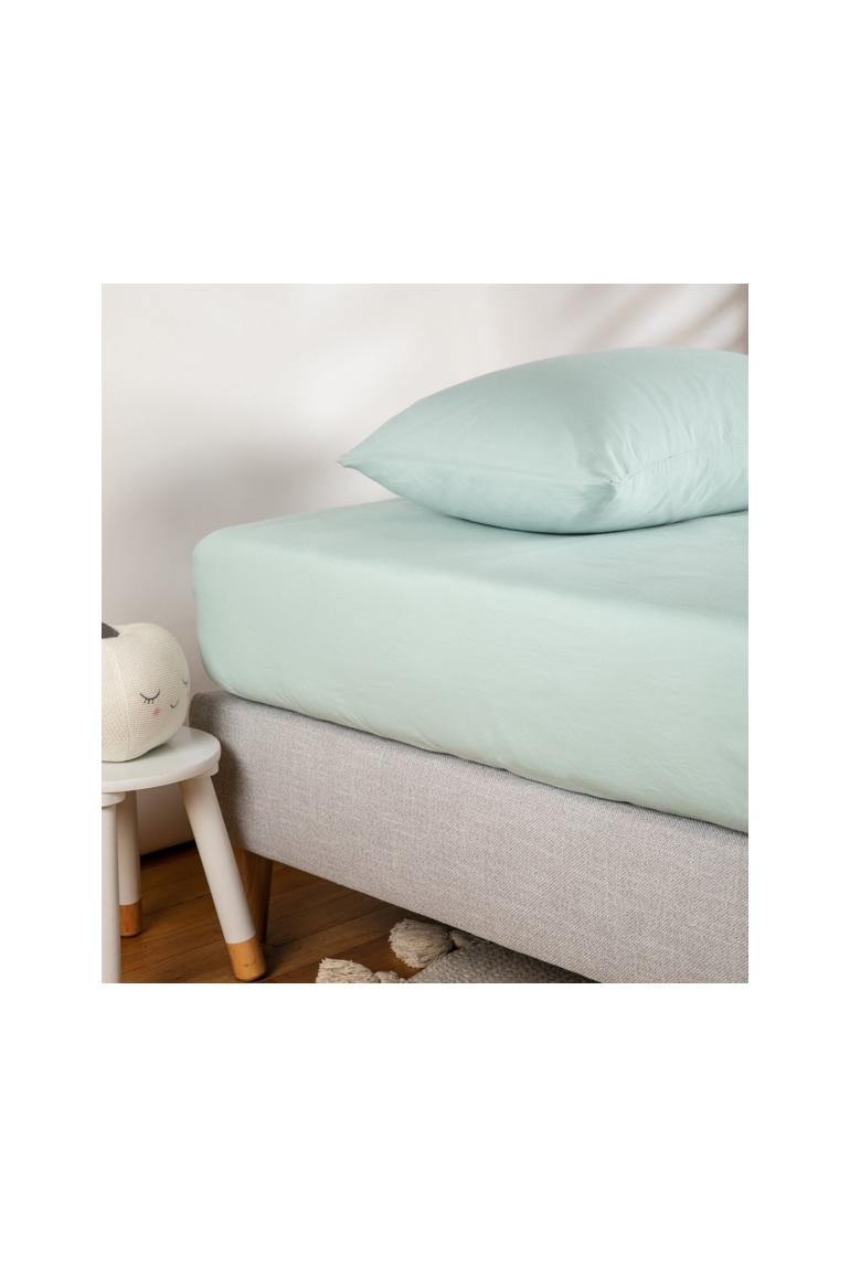 Drap housse pur Coton Bio 1 personne 1