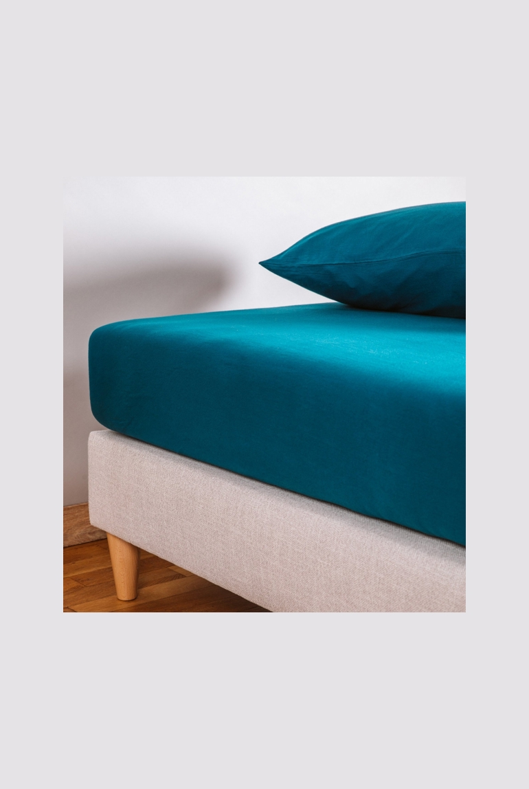 Drap housse pur Coton Bio 1 personne 1