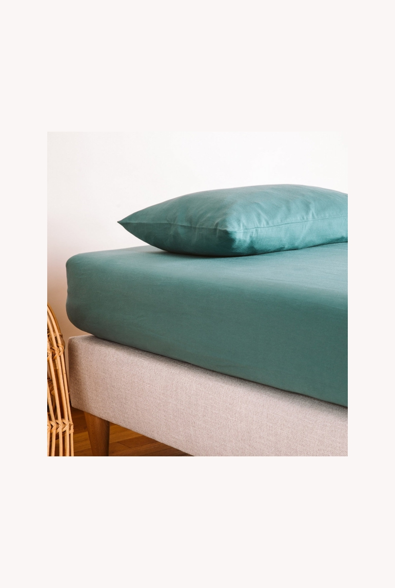 Drap housse pur Coton Bio 1 personne 1