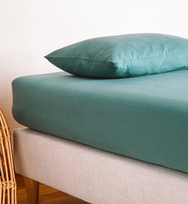 Drap housse pur coton bio 1 personne, Kadolis - 90x140 cm