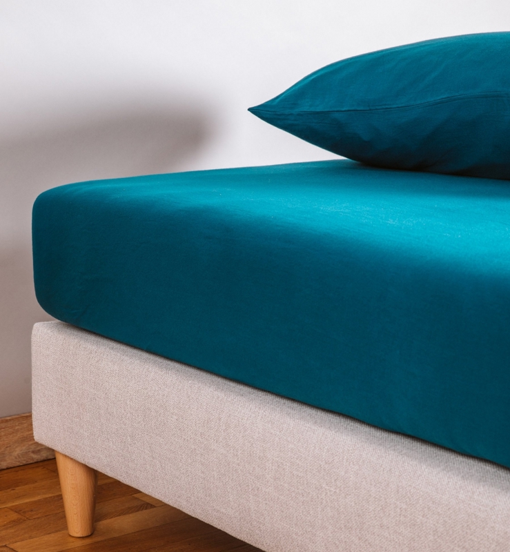 Drap housse pur coton bio 1 personne, Kadolis - 90x200 cm
