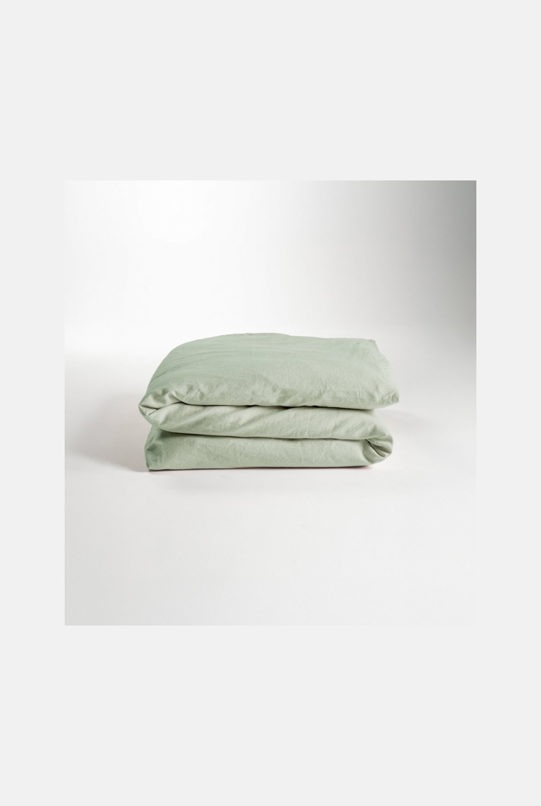 Housse de couette bébé satin de coton bio lavé, Kadolis 1