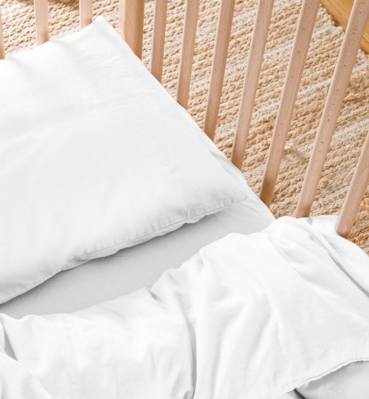 Kadolis - Housse de couette bébé satin de coton bio lavé, Kadolis - Mixte