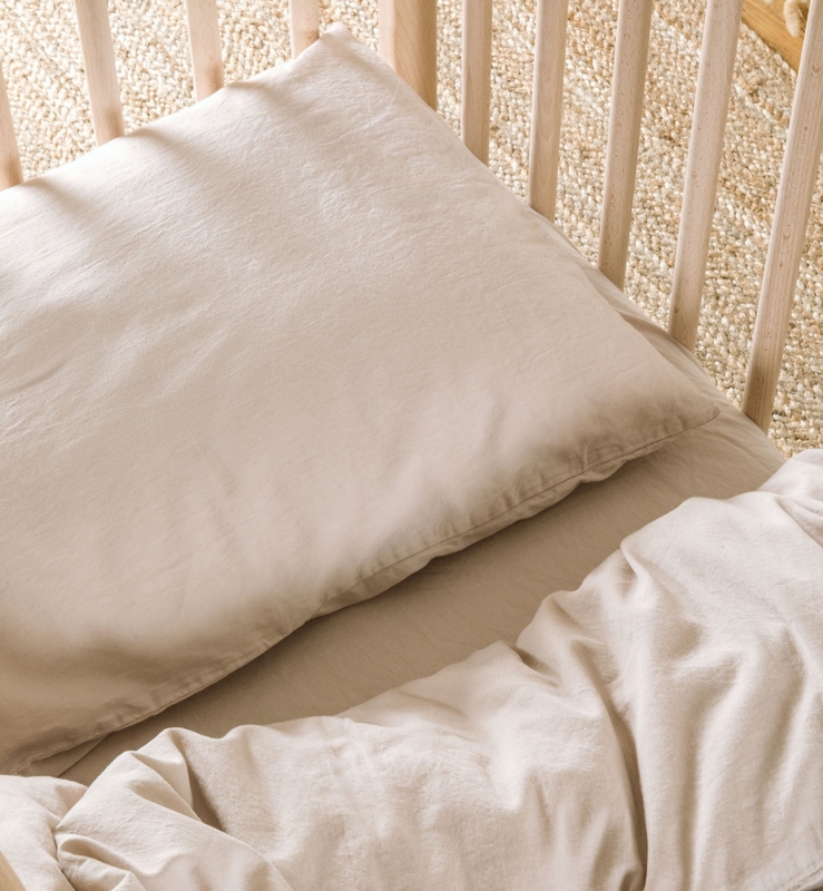 Kadolis - Housse de couette bébé satin de coton bio lavé, Kadolis - Mixte