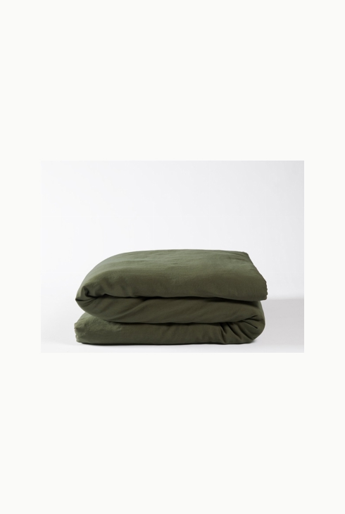 Housse de Couette Satin de Coton Bio lavé 1 personne