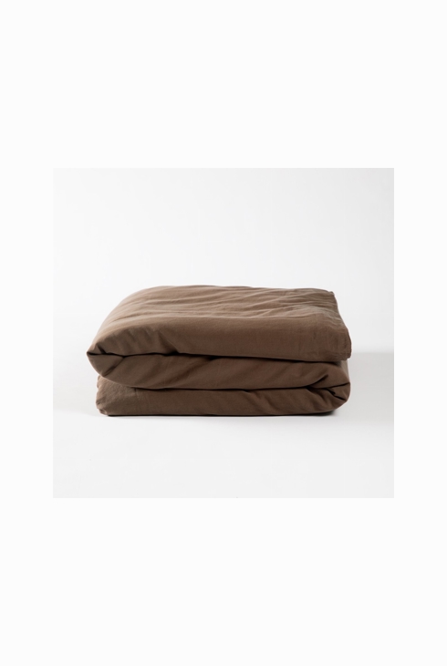 Housse de Couette Satin de Coton Bio lavé 1 personne