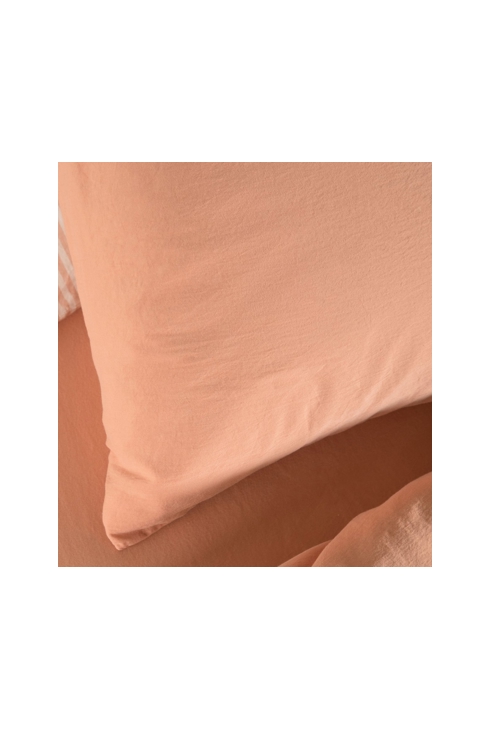 Taie d'oreiller Satin de Coton Bio lavé