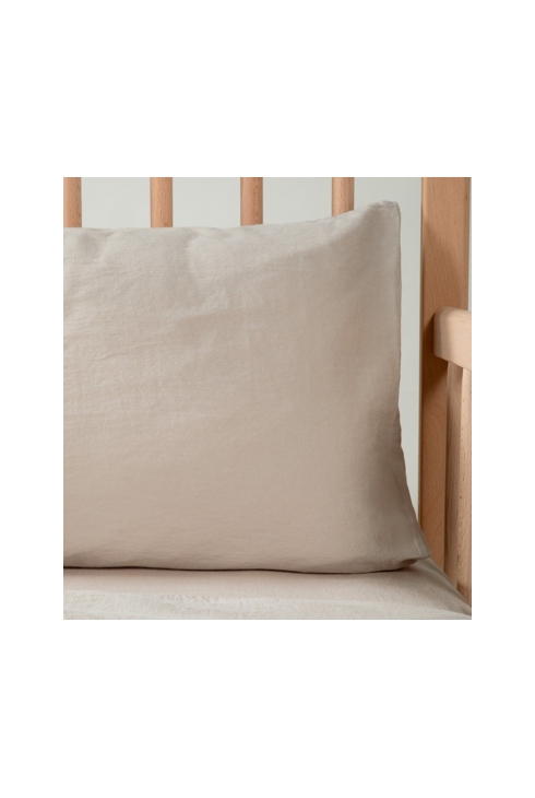 Taie d'oreiller satin de coton bio lavé, Kadolis