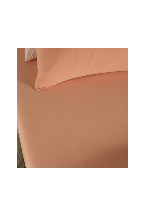 Drap housse Satin de Coton Bio lavé 1 personne