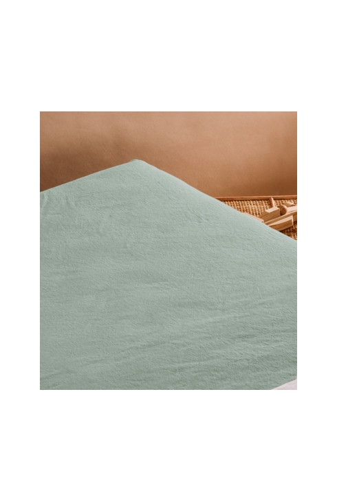 Drap housse satin de coton bio lavé 1 personne, Kadolis