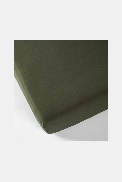Drap housse Satin de Coton Bio lavé 1 personne