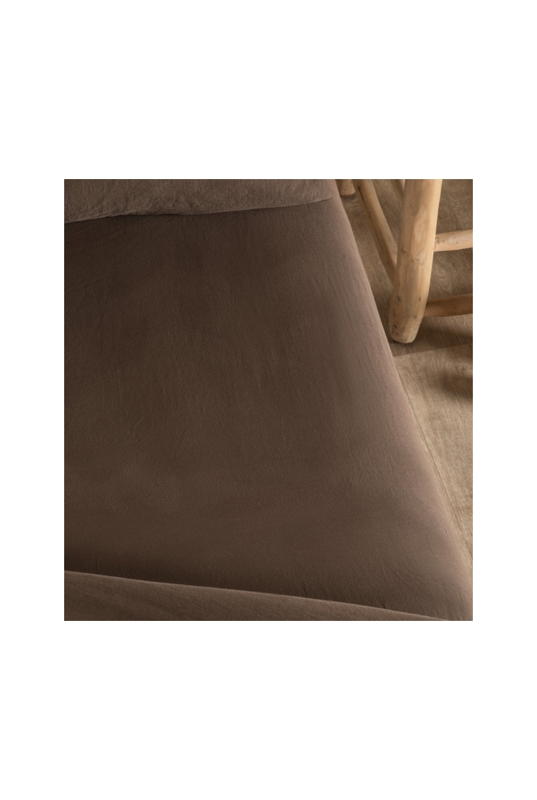 Drap housse Satin de Coton Bio lavé 1 personne 1