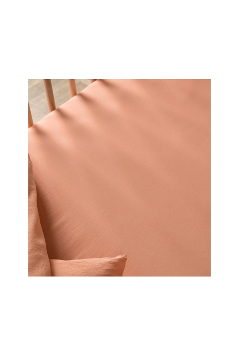 Drap housse bébé Satin de Coton Bio lavé
