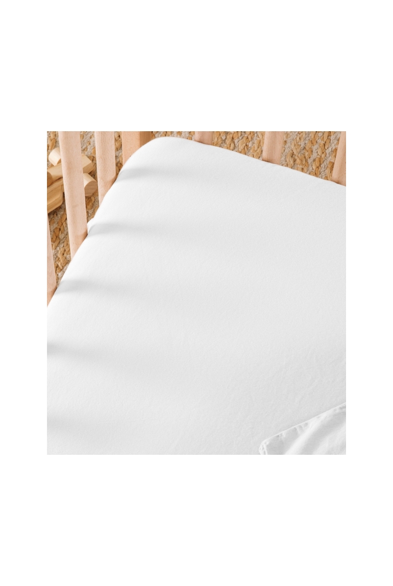 Drap housse bébé Satin de Coton Bio lavé 1