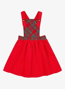 Robe de noël fille  velours tartan rouge   Christmas, La Faute à Voltaire 1